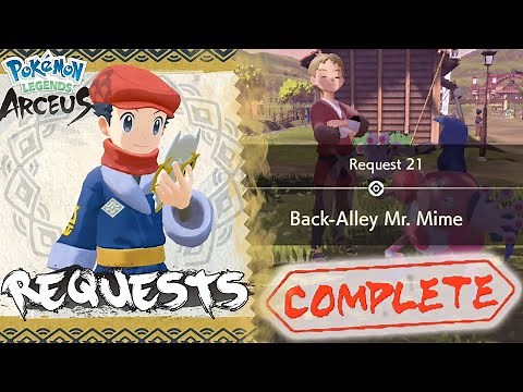 Pokemon Legends Arceus Request 21 Walkthrough "Back Alley Mr Mime" How To Unlock & Location Guide