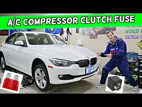 BMW F30 F31 AC COMPRESSOR CLUTCH FUSE LOCATION BMW 328i 320i 330i 335i 340i 318i 316i 320d 318d 316d