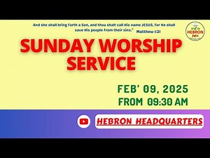 SUNDAY WORSHIP SERVICE ( 02-02-2025 ) || HEBRON HEADQUARTERS LIVE