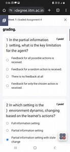 5:56ō edegree.iitm.ac.inWeek 7 | Graded Assignment 4grading.... | Filo