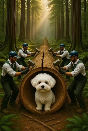 rescue zuchon from giant log #creatorsearchinsight #loveanimals #unfreezemyaccount #likе #follows