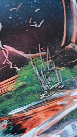 Spray paint on an 11x14 #paintingreveal #artreels #fantasy | Amethyst Vazquez