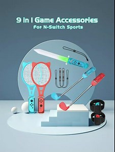 2022 Switch Sports Accessories Bundle for Nintendo Switch Sports, 9 in 1 Nintendo Switch Sports Accessories Compatible with Switch/Switch OLED
