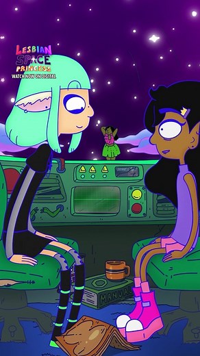 I'm sorry, who's the song for? I didn't catch that... Watch Willow and Saira long for each other through the gay-laxy in LESBIAN SPACE PRINCESS – available now to rent/buy in the US.