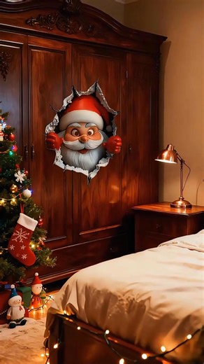  Bring Santa Crashing Into Christmas!  Add instant holiday cheer with this 3D “Wall-Breaking” Santa Wall Sticker — vibrant, fun, and easy to apply!  Made from eco-friendly PVC, it’s durable, fade-resistant, and removable without residue. Perfect for walls, doors, or party spaces — spread the festive joy everywhere! ✨ | Limorence.com | Facebook