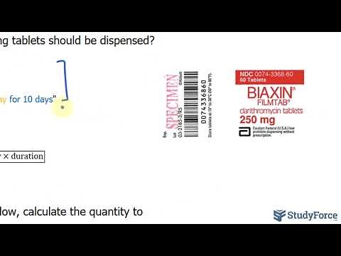 Calculate the quantity of medicine to dispense