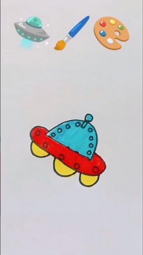 Easy ufo drawing || #drawing4kids #drawingtutorial #drawingforkids #shortsfeed #shorts #yt
