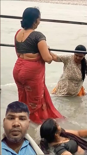 Beautiful Ganga River Bath 🌊 | Holy Dip in the Sacred Ganges | bathing vlog