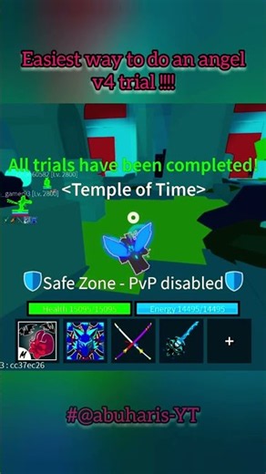 EASIEST WAY TO DO ANGEL V4 TRIAL IN BLOX FRUITS 💀☠️🔥😎👿 #bloxfruits #roblox #edit #angelv4 #racev4