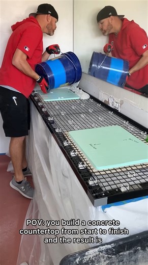 658K views · 4.5K reactions | Comment CONCRETE to learn how to make these countertops for your home. #bathroomcountertops #kitchencountertops #kitchencounters #diyhomeprojects | How We Do | Facebook