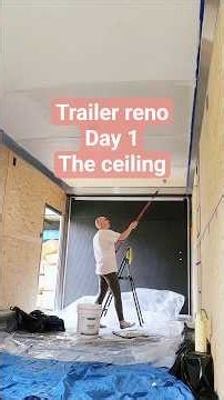 trailer renovation day 1, whimsical forest, ceilings