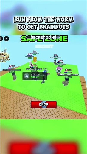 RUN 👀 | CLIMB WORM TOWER FOR BRAINROTS #roblox #rblx #shorts