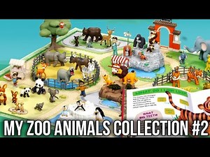 My Zoo Animals Collection RBA Pt 2: Crocodile Zebra Cheetah Chimpanzee Keeper Little Giraffe...