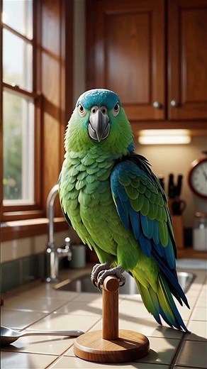 “The Parrot With ATTITUDE” 😤🦜 #ParrotWithAttitude #SavageBirb #parrotroast #TalkingParrot