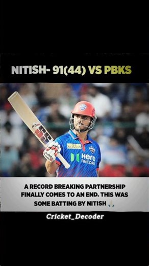 Greatest Knock By Nitish Rana 👀🫡