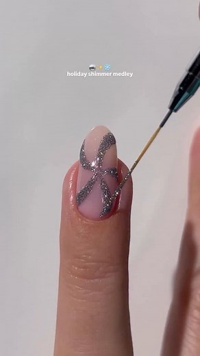 510K views · 34K reactions | 睊❄️ mix and match silver shimmer for the season of sparkle ✨ •ad | using @kiaraskynails Love Fool | Moondust | Blank Slate | Silver Fox | Top Coat | The Beyond Pro Vol. 3 Lamp Discount code: AISTE _____ *affiliate #glitternails #holidaynails #christmasnails #winternails #silvernails #sparklynails #nailinspo #frenchnails | Heygreatnails | Facebook