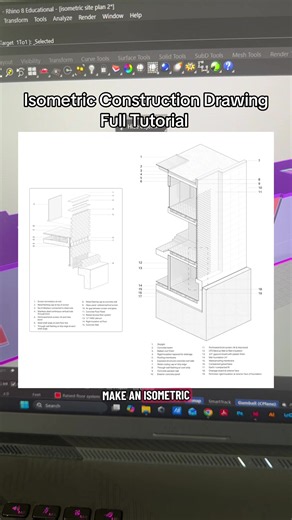 Isometric Construction Drawing Tutorial for Architecture Students