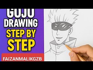 How to Draw Gojo Satoru Step by Step | Easy Gojo Drawing Tutorial (Jujutsu Kaisen)