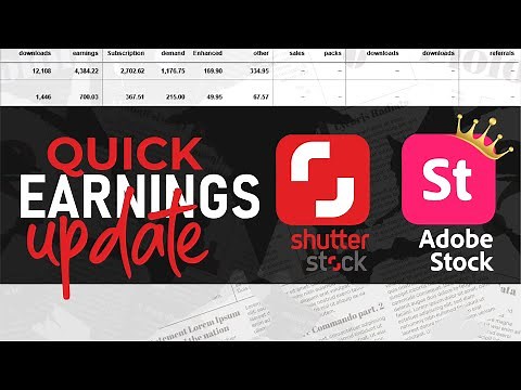 Shutterstock vs Adobe Stock | Quick Earning Update | Digital Stock Contributor Agencies