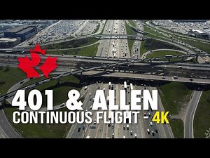 Exploring Toronto's Iconic Highway 401 and Allen Road Interchange | Aerial View | Continuous flight