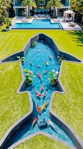 Build my garden shark swimming pool #ai #trending