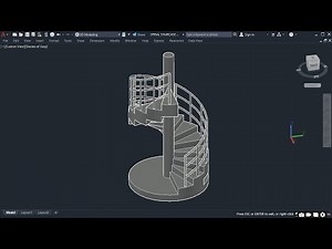 Spiral Staircase Design in AutoCAD: Step-by-Step: - 2. #3DTutorial #EngineeringDesign