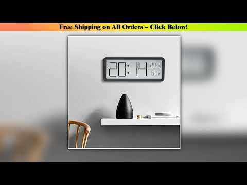 LCD Screen Digital Wall Clock Time Temperature Humidity Time Display Electronic Clock Desktop