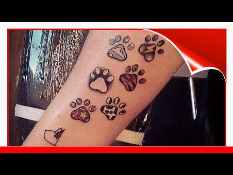 50+ Animal Paw Print Tattoos Designs & Ideas (2020) !