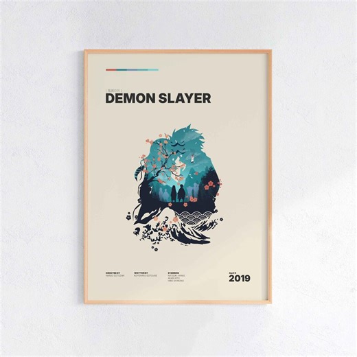 Demon Slayer Anime Poster, Manga Movie Print, Japanese Wall Art Print - Etsy
