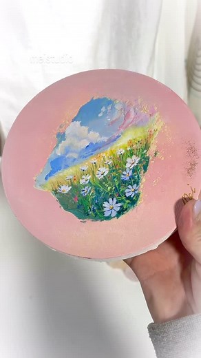 mei★studio on Instagram: "Now purchase available☺️ I'm crazy for my new style of painting🥹This is so fun for me❣️The modeling paste is very nice for putting colours, especially making gradation🩵💛I'll draw magical landscape with same style on tiny canvas for next☺️✨I hope you like this process video❣️Please enjoy❣️ #acrylicpainting #acrylicart #painting #artreels #reelsinstagram #canvas #dreamy #texturedart #processvideo #アクリル画 #イラスト好きな人と繋がりたい #テクスチャーアート"