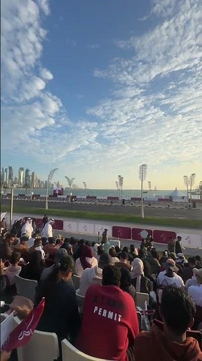Qatar National Day parade is happening now and the energy is unreal