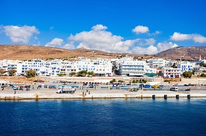 Tinos island aerial view. Tinos is a Greek island situated in the...