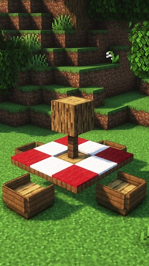 Minecraft picnic table #minecraft #minecraftbuilding #minecrafttutorial #minecraftanimation #minecrafter