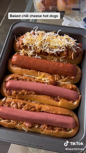 Baked Chili Cheese Hot Dogs Recipe