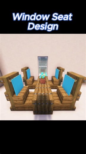 Window Seat Design #minecraft #shorts