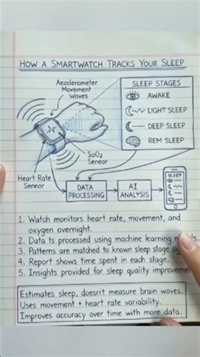 How A SmartWatch Tracks Your Sleep #viral #science #engineering #electronics