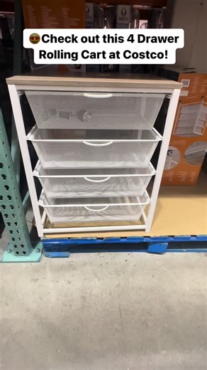 Check out this 4 Drawer Rolling Cart at Costco! Drawers glide smoothly and are removable. Has 4 swivel casters, 2 with locks to keep your cart stationary or mobil! Provides plenty of storage for any room in the house—and it’s so nice! 😍 #Costco #CostcoFindsCa #costcocanada #canada #CostcoBuys#costcodeals#costcowholesale#costcofindscanada #meshcart #storage #storagecart #storagecartorganization