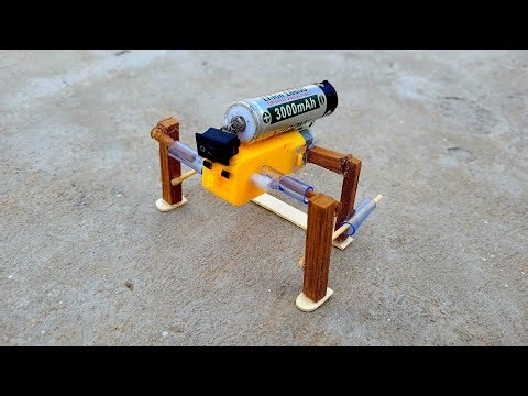 How To Make Mini Simple Walking Robot🤖🤖 #experiment #robot