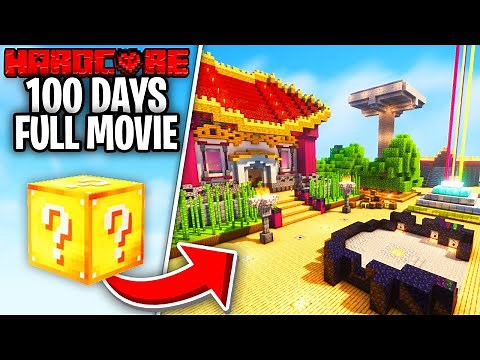 I Survived 100 Days In ONE BLOCK LUCKY BLOCK In Minecraft Hardcore!