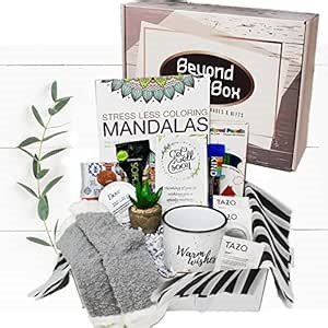 GET WELL SOON Gift basket for women CARE PACKAGE variety box w/snacks After Surgery or Injury Speedy Recovery, feel better soon gift, cancer, hospital w/Self Care Stress Relief Gift, Encouragement