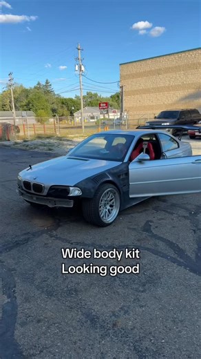 Hunter James on Instagram: "Ls swapped e46 m3 wide body kit progress! Can’t wait to see this wrapped and fully fitted up! #bmw #lsswap #widebody #e46 #m3"
