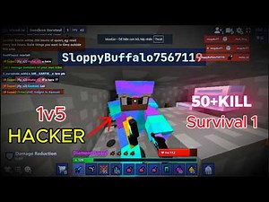 Bloxd.io PvP Survival 1 Insanity 50+Kills got a lot of Diamond Armour by Killing Teamer and Hacker