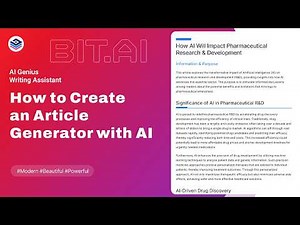 How to Create an Article Generator with AI?