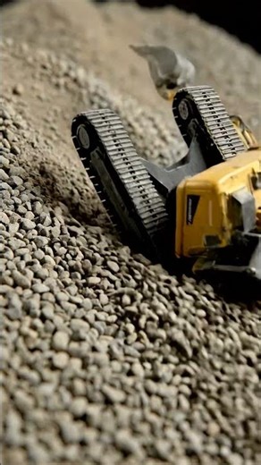 Mini Excavator at Work: Moving Mountains of Gravel! 🚧