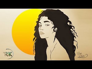 Drawing#49 Comment dessiner le visage d'une femme aux cheveux bouclés étape par étape