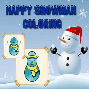 Happy Snowman Coloring: Play Happy Snowman Coloring online for free now.