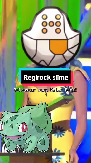 Bulbasaur Solar Beam Attack on Regirock!