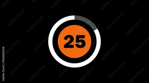 Countdown timer with circle indicator for 30 seconds .Circle countdown timer 30 seconds animation from 30 to 0 seconds, 30 seconds circular timer countdown animated with alpha channel