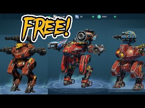 War Robots how to get free golem, boa and Gl. Patton with Vermillion skin