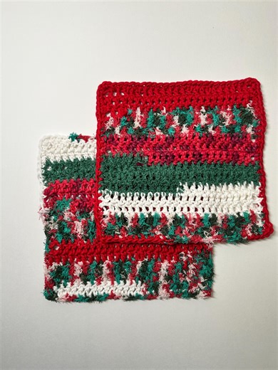 Crochet Scrubby Dishcloth 100% Cotton Yarn 8-1/2 Inches Square - Etsy